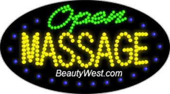 Electric Flashing & Chasing LED Sign: Open Massage