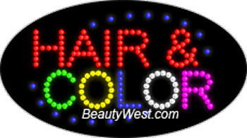 Electric Flashing & Chasing LED Sign: Hair & Color