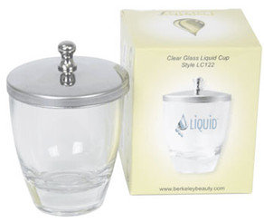 Liquid Cup with Lid Clear Glass - LC122