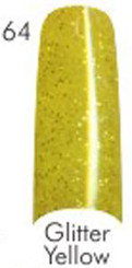Lamour Color Nail Tips: Glitter Yellow - 110ct