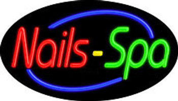 Neon Flashing Sign Nails & Spa