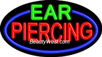 Neon Flashing Sign Ear Piercing