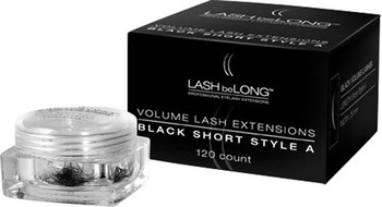 LASH beLONG Black Short Style A Volume Extensions 120 count
