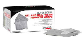 SuperNail Professional Gel and Nail Polish Remover Wraps - 100ct