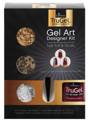 EzFlow TruGel Polish Gel Art Designer Kit - Nail Foil & Studs