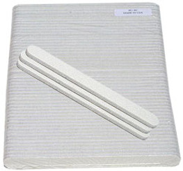 White Washable Cushion Nail File - 50/pack - 80/100