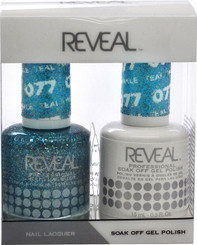 Reveal Gel Polish & Nail Lacquer Matching Duo - TEAL TWINKLE - .5 oz