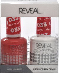 Reveal Gel Polish & Nail Lacquer Matching Duo - ORANGE FLAME - .5 oz