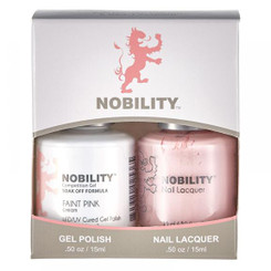 LeChat Nobility Gel Polish & Nail Lacquer Duo Set Faint Pink - .5 oz / 15 ml