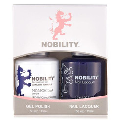 LeChat Nobility Gel Polish & Nail Lacquer Duo Set Midnight Sea - .5 oz / 15 ml