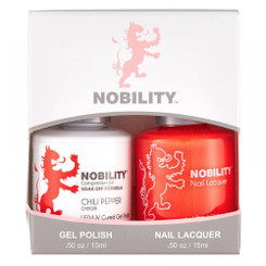 LeChat Nobility Gel Polish & Nail Lacquer Duo Set Chili Pepper - .5 oz / 15 ml