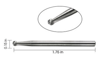 NDi beauty Premium Cuticle Cut Drill Bit (Ball Shaped) - 3/32"