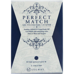 LeChat Perfect Match Gel Polish & Nail Lacquer The Kings navy - .5 oz