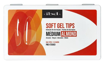 ibd Clear Soft Gel Tips - Medium Almond - 504 CT