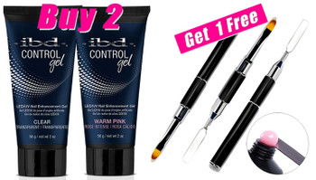 Buy 2 ibd Control Gel with A Dual Gel Brush & Spatula Free!