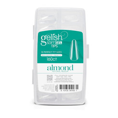 Gelish Soft Gel Tips Medium Almond Natural - 160 CT