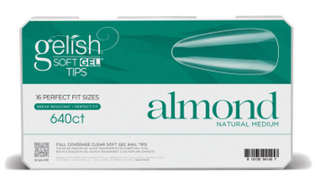 Gelish Soft Gel Tips Medium Almond - 640 CT