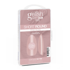 Gelish Soft Gel Tips Pink Nude Short Round - 120 CT