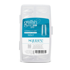 Gelish Soft Gel Tips Medium Square Natural - 160 CT