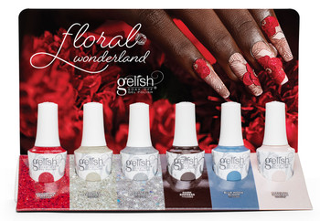 Gelish Soak-Off Gel Holiday Winter 2025 Floral Wonderland collection - 6PC Display