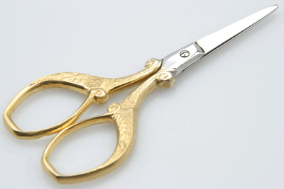 Silk Fiberglass Linen Gold Scissor - 3.5"