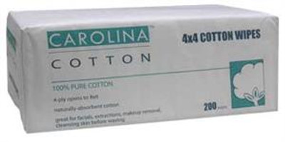 Carolina Cotton Wipes - 4"x4" / 200ct