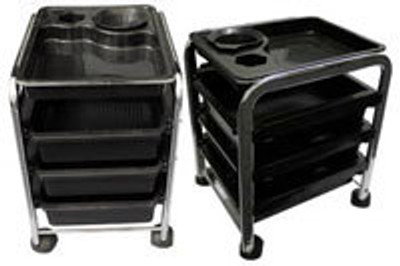 Salon Pedicure Pedi Cart - Black