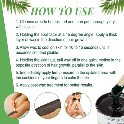Clean + Easy Acai Berry Full Body Hard Wax - 14oz