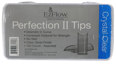 EzFlow Perfection II Tips - Crystal Clear - 100ct
