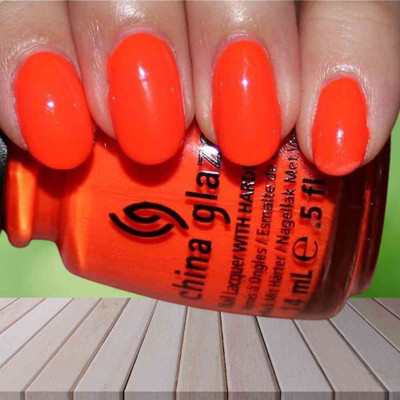 China Glaze Nail Polish Lacquer Orange Knockout - .5oz