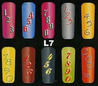 Airbrush Nail Stencil - L7