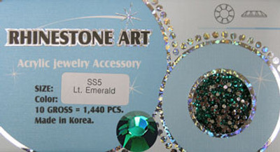 Rhinestone Art Color Lt. Emerald /1440ct