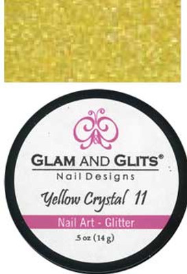 Glam & Glits Nail Art Glitter: Yellow Crystal - 1/2oz