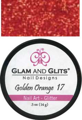 Glam & Glits Nail Art Glitter: Golden Orange - 1/2oz