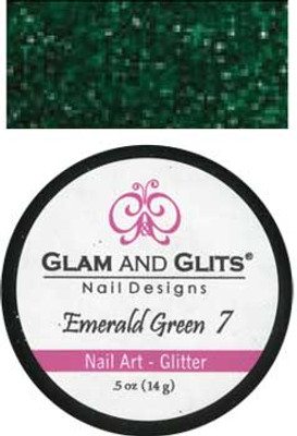 Glam & Glits Nail Art Glitter: Emerald Green - 1/2oz