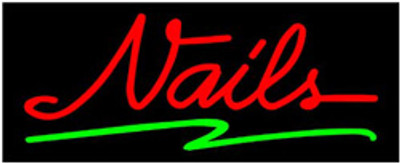 Neon Sign - Nails Italic 1