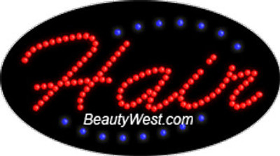 Electric Flashing & Chasing LED Sign: Hair