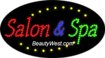 Electric Flashing & Chasing LED Sign: Salon & Spa