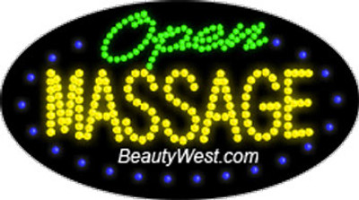 Electric Flashing & Chasing LED Sign: Open Massage