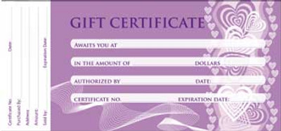 Gift Certificate - 50ct / Design PURPLE HEAT (GC107)