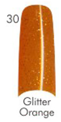 Lamour Color Nail Tips: Glitter Orange - 110ct