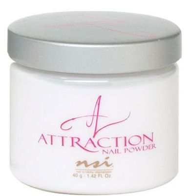 NSI Attraction Nail Powder Pure White - 40 g (1.42 Oz.)