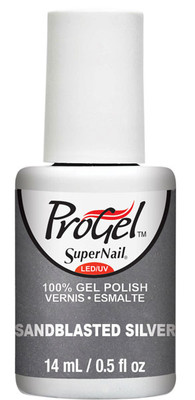 SuperNail ProGel Polish Sandblasted Silver - .5 fl oz / 14 mL