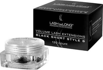 LASH beLONG Black Short Style B Volume Extensions 120 count