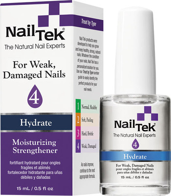 Nail Tek Moisturizing Strengthener 4 for Weak, Damaged Nails - 15 ml/ 0.5 fl oz