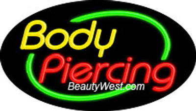 Neon Flashing Sign Body Piercing