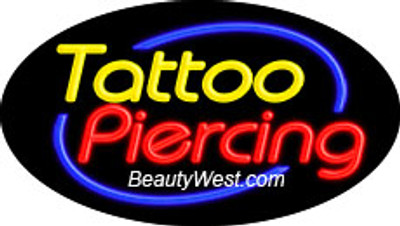 Neon Flashing Sign Tattoo Piercing