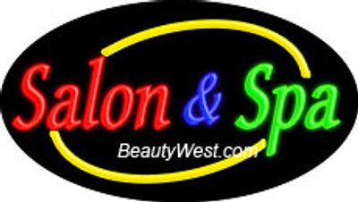 Neon Flashing Sign Salon & Spa
