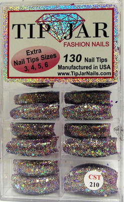 Tip Jar Fashion Nails Glitter Tips - CST210