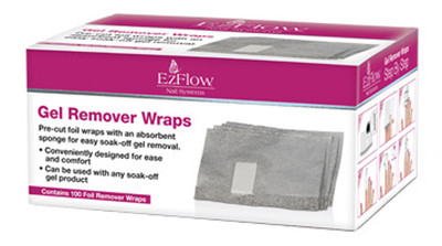 EzFlow Gel Remover Wraps - 100 ct